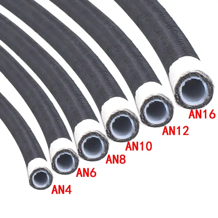 Tuyau de course universel 1M/3M/6M AN4-AN12 tressé tuyau de frein en PTFE ligne d'huile de carburant