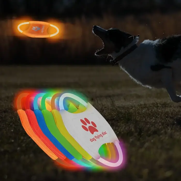 Disques volants lumineux LED pour chiens
