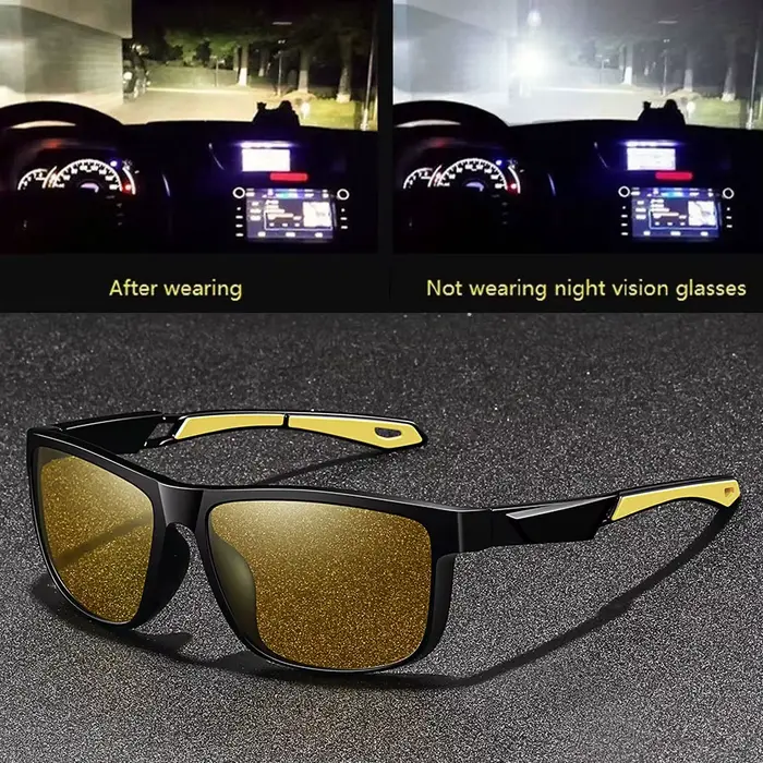 Lunettes de vision nocturne unisexes à monture carrée vintage, verres anti-absorbe ouissement, lunettes anti-fatigue visuelle, lunettes anti ZE UV400, mode, SAP