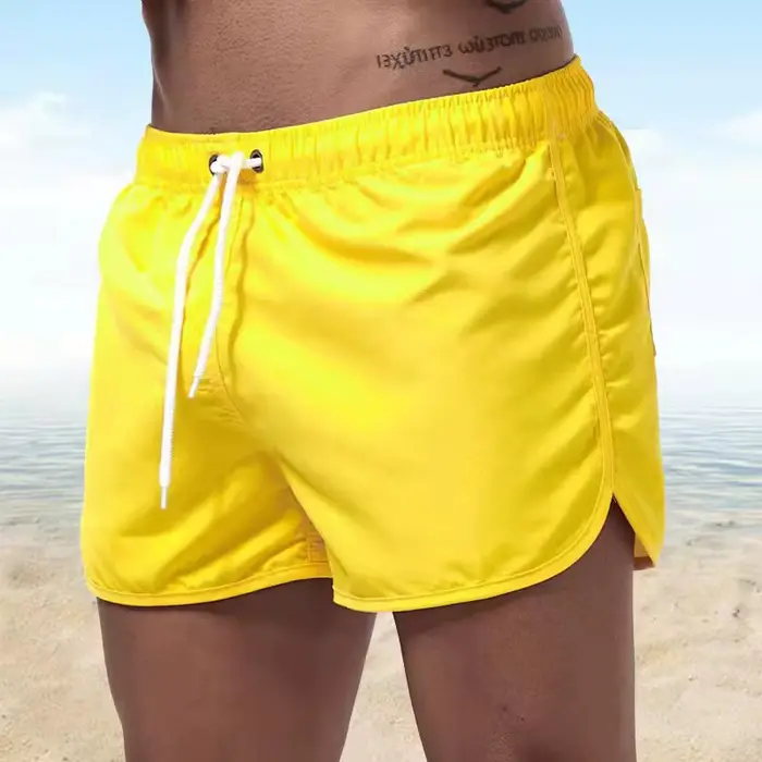 Maillot de bain pour hommes, short de marque, vêtements de plage, Sexy, maillot de bain, taille bass