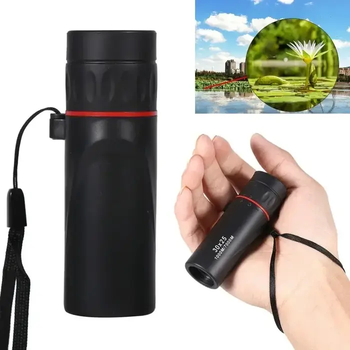 Mini Monoculaire de Poche HD Grand Angle Zoom Portable pour Chasse Randonnée Camping Voyage