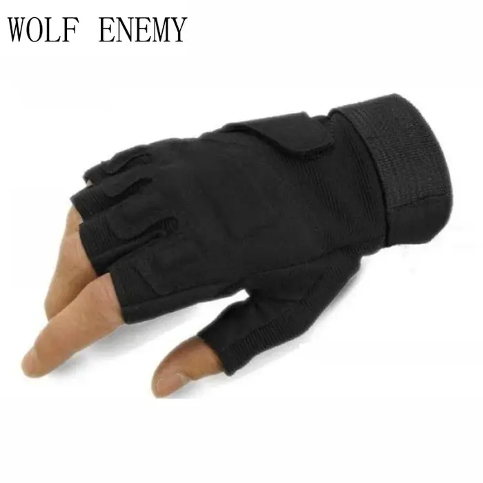 Gants tactiques demi-doigts entraînement chasse outdoor antidérapants pour hommes combats