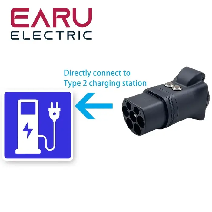 Avec interrupteur, nouvelle prise mâle Portable 220V Type 2 vers prise Schuko, adaptateur de charge 