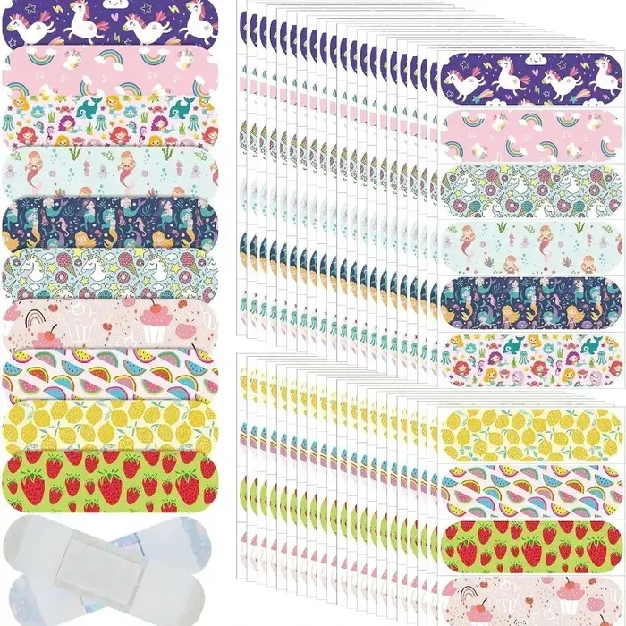 Pansements Adhésifs en IQUE Patch pour Enfant Fille, Sirène, Cheval, Ciel Nocturne, Dessin Animé, Pl
