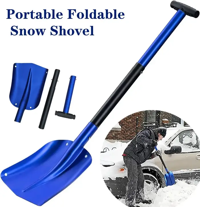 Pelle rétractable en aluminium pour déneigement et jardinage, outil de survie multifonctionnel pour camping et randonnées en hiver