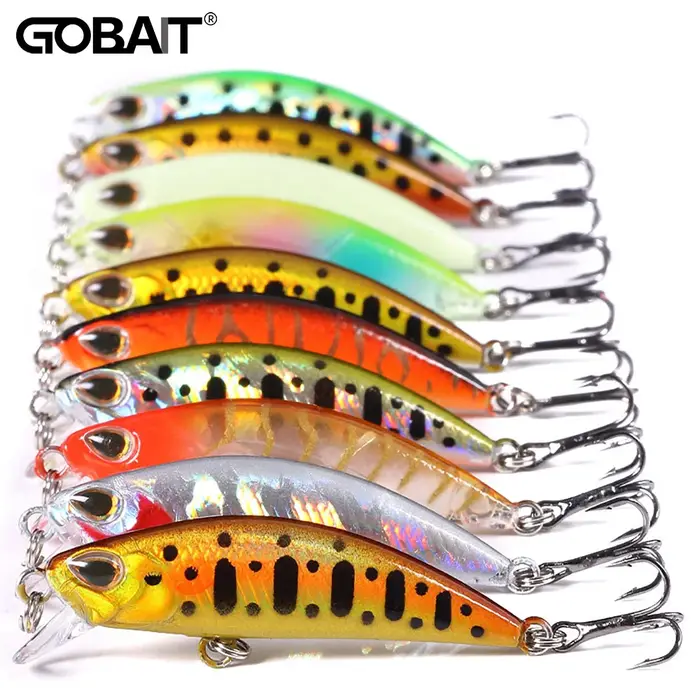 10 pièces coulant vairon 5g 5.5cm leurre de pêche appât dur triple crochet Pesca attirail Jerkbait S