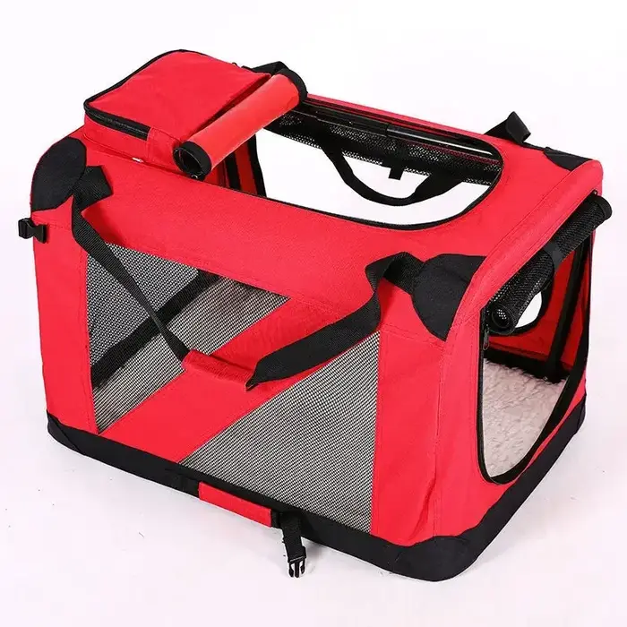 Boîte de voyage pliable et portable pour animaux de compagnie montés sur véhicule, chiens moyens et