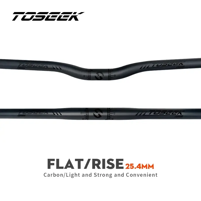 Guidon en carbone TOSEEK pour potence 25,4 mm, guidon pliable pour VTT, pièces de vélo pour enfants,