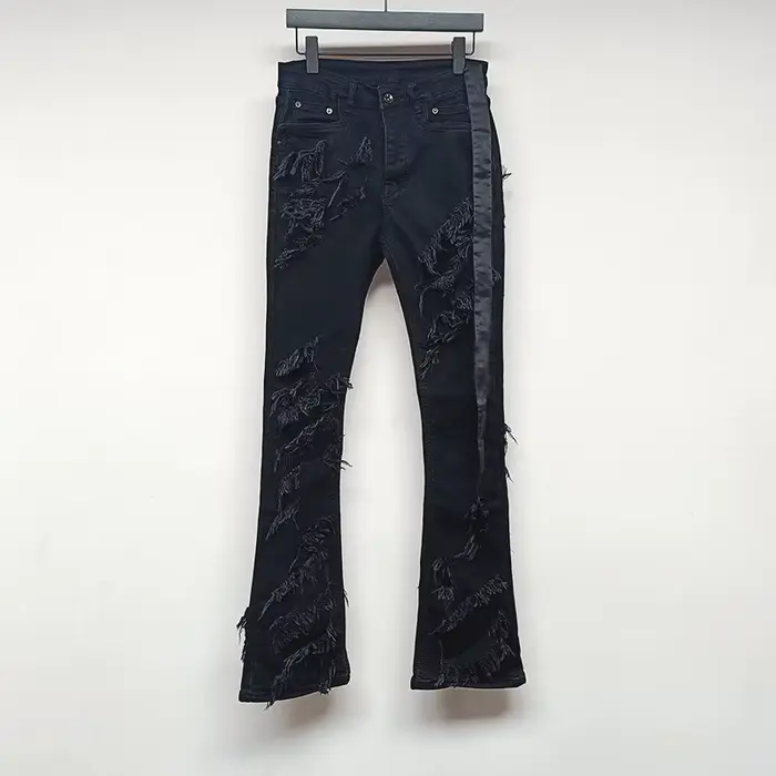 Owen Seak jean homme Streetwear Baggy Denim pantalon cloche-bas concepteur luxe pantalon Long