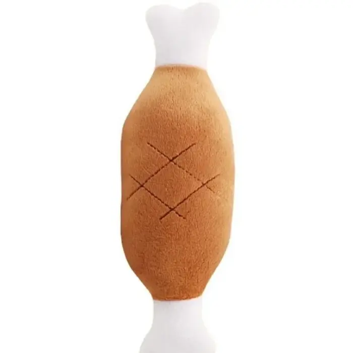 Jouet grinçant pour chien, jambes de poulet en forme d'os, jouet en peluche pour petits, moyens et g