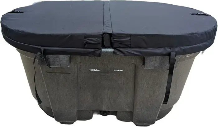 Réservoir ovale de 100 gallons, couvercle de jacuzzi isolé dur, thérapie par l'eau glacée, couvertur
