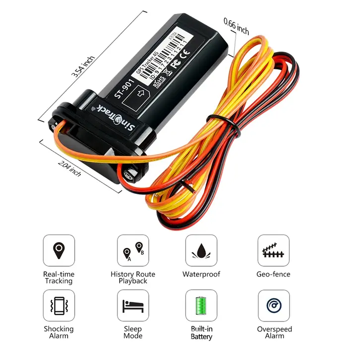 Mini traceur 4G ST-901L, batterie intégrée étanche, GPS pour voiture, véhicule, appareil gps, moto, 
