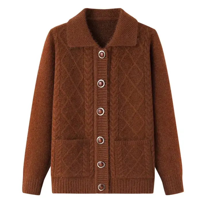 Fdfklak coréen moyen-âge personnes âgées mère automne hiver manteaux vêtements de grand-mère épaissi