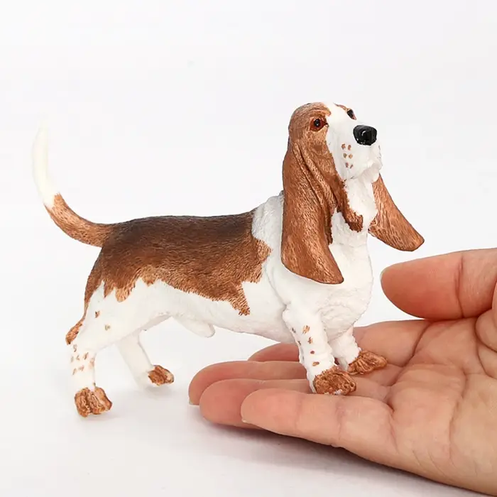 Simulation BASSET pour salle de bain, modèle d'ensuite, animal de compagnie, figurine de chien, déco