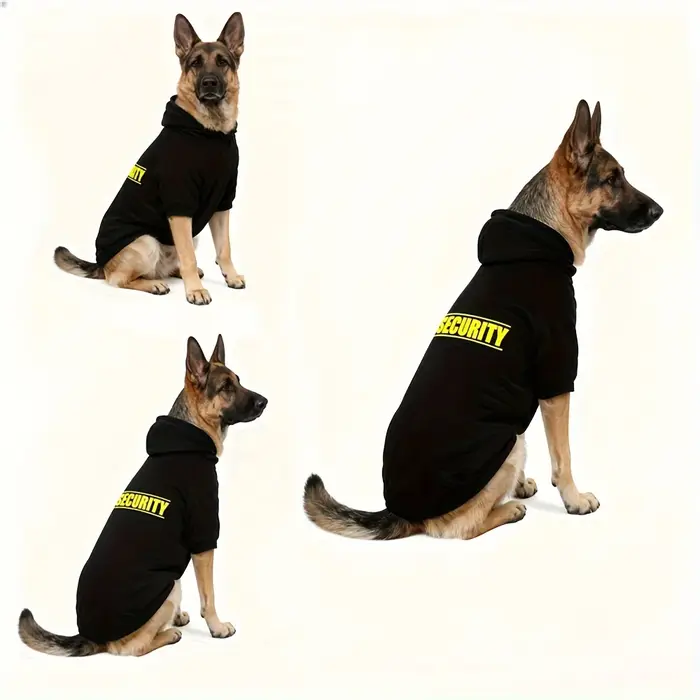 Sweat à capuche imprimé de sécurité pour beau chien, vêtements de sport chauds pour animaux de compa