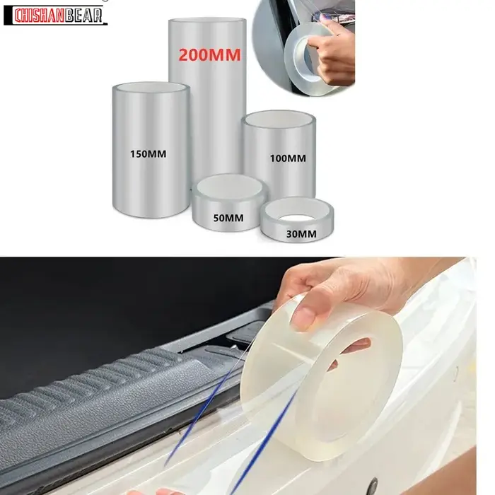 Autocollant Anti-Rayures Transparent pour les Bords des Portes de Voiture, Film de Protection, Nano 