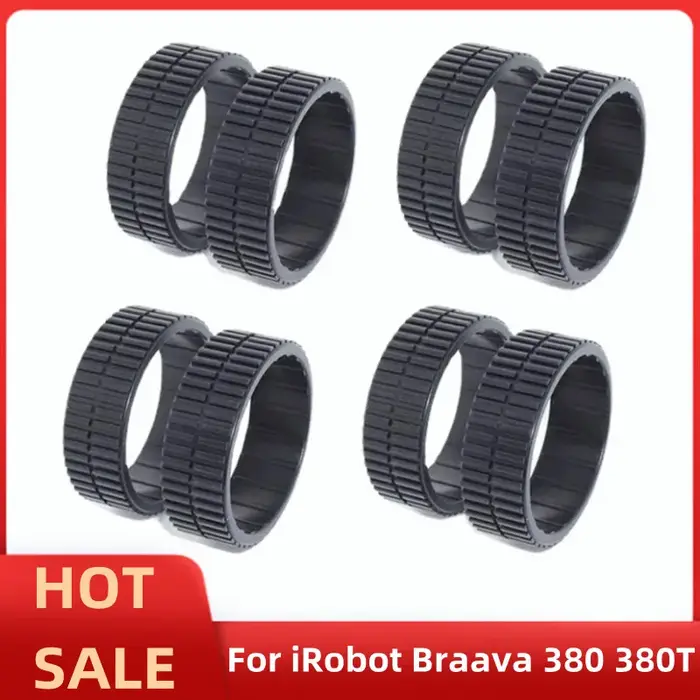 Pour iRobot Braava 320 321 345 375 380 380T 390 390T menthe 4200 5200 5200C roue d'aspirateur peau r
