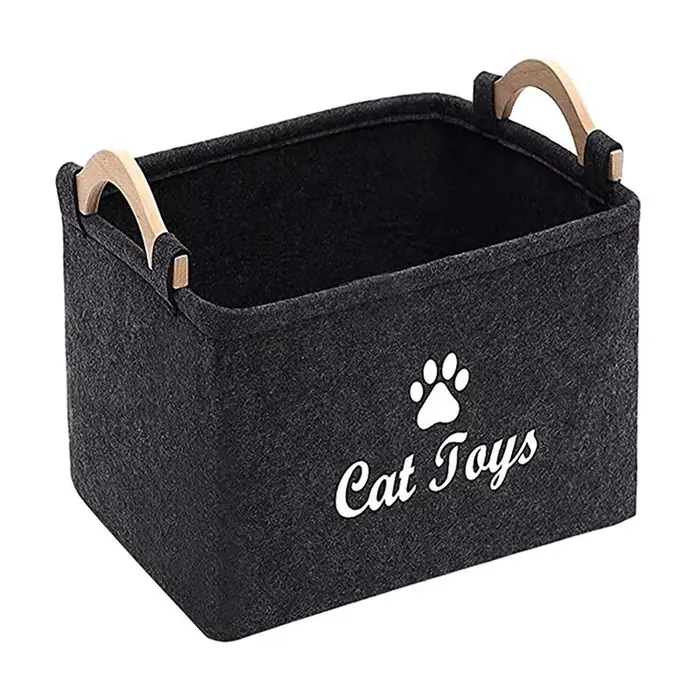 Boîte de rangement pour animaux de compagnie, panier à jouets pour chiens et chats, accessoires, bac