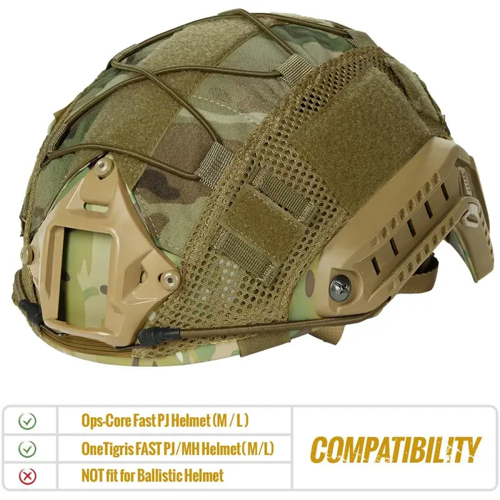 Tactical Helmet Cover Camo FAST Airsoft Paintball High-cut Helmet Cloth Hunting 