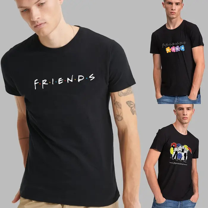 T-shirt à manches courtes et col rond pour hommes