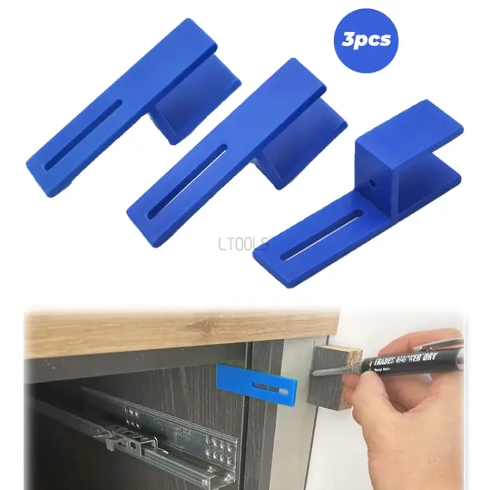 Clip de fixation de fermeture de gabarits de 18mm, 3 pièces, fixation de mesure et de marquage du bo