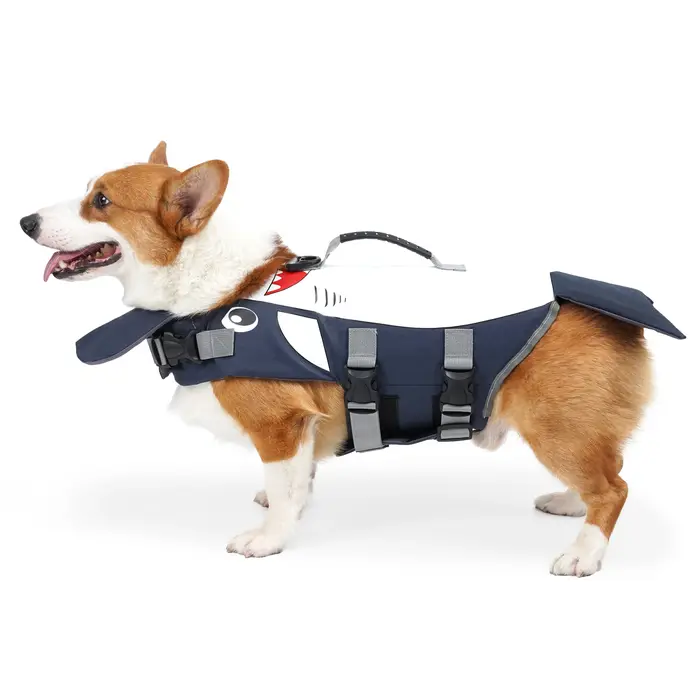 Gilet de sauvetage pour chien avec poignée de sauvetage pour petits, moyens et grands chiens, conser