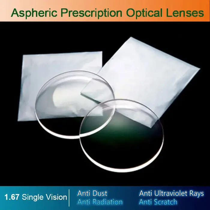 Lunettes optiques asphpopularité à vision unique, verres contrevenants, UV400, anti-rayonnement, lun