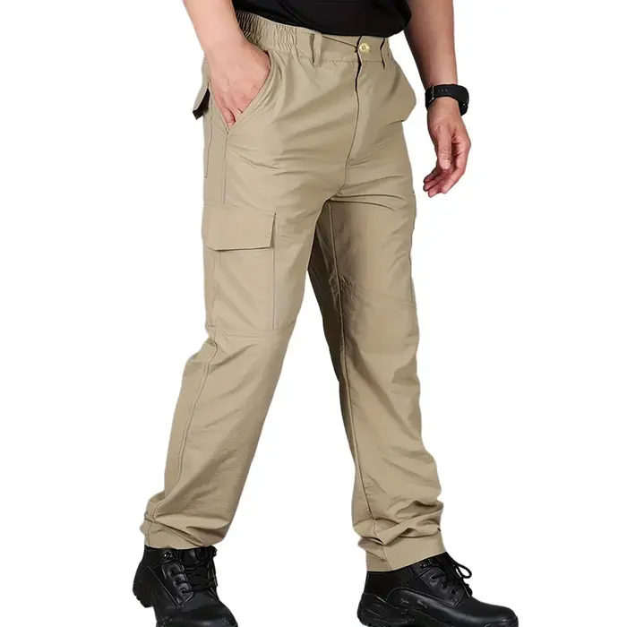 Pantalon cargo homme été chasse randonnée multiples poches séchage rapide respirant outdoor