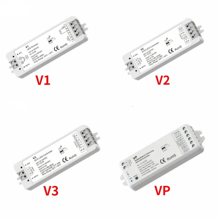DC12-24V V1 V2 couleur unique CCT LED variateur V3 VP V5-M RGBW RGB + CCT RGB contrôleur 12V CV RF 2