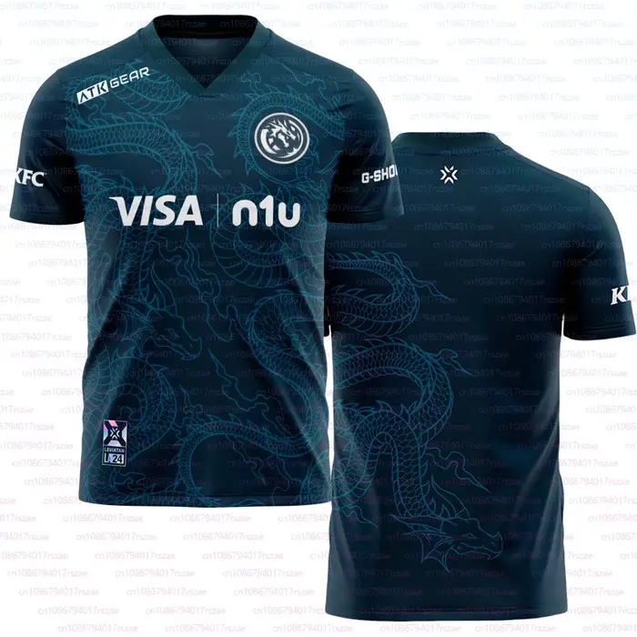 Team 2025 Leviatan Jersey VALORANT Fans Summer 3D Print V-neck Breathable Sportswear Uniform Men Fas