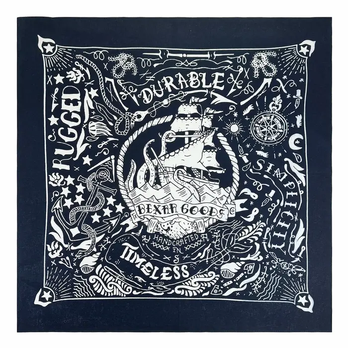 Foulard carré en coton Hip Hop imprimé nautique de haute qualité pour hommes, Bandana, bandeau Paisl
