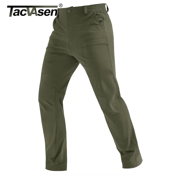 Pantalon randonnée homme TACVASEN 7 poches résistant à l'eau ripstop pêche travail cargo