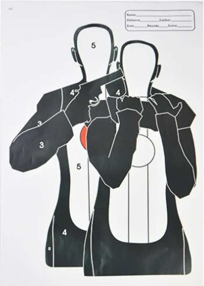 1 pièces papier cible de tir 45x32cm gamme de tir papier Silhouette cibles-pour armes à feu, pistole