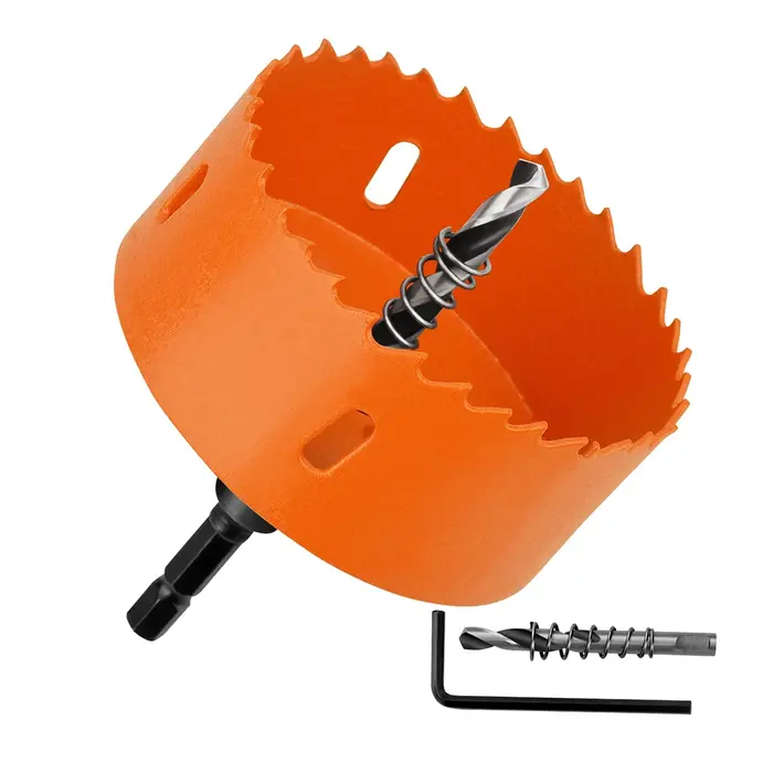 Foret bimétal orange 6.35mm MAX ouverture 17-80mm M42 multifonction bois plâtre plastique
