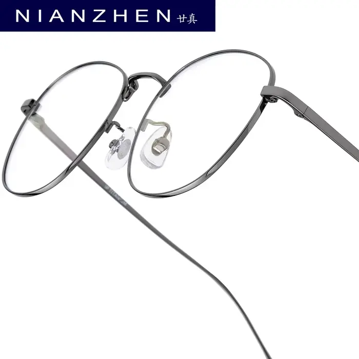 NIANZHEN alliage de titane lunettes cadre hommes rond marque Design lunettes femmes ultraléger rétro