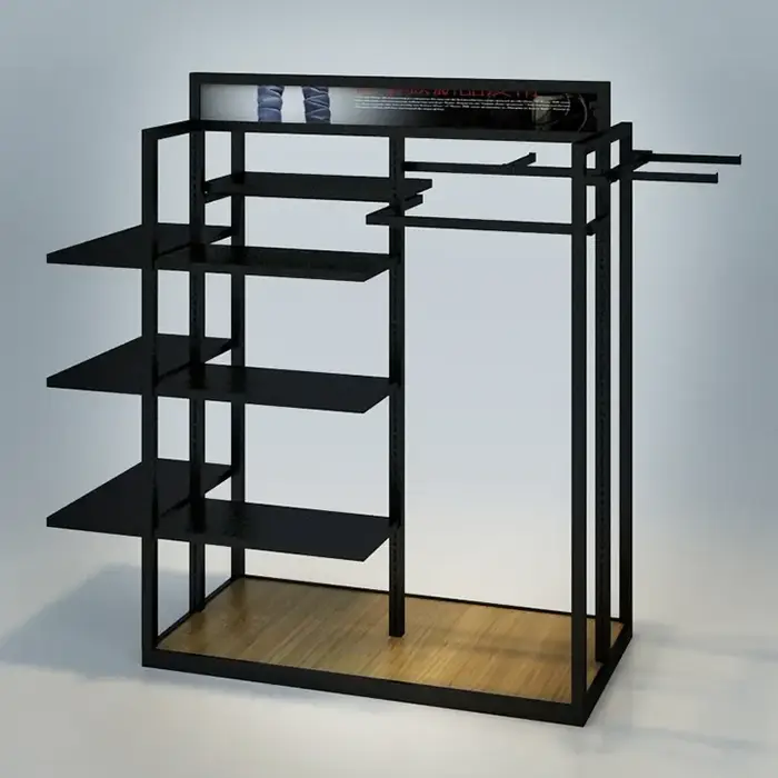 Présentoir double face personnalisable cadre en bois moderne acier inoxydable rangement détaillé pliable pour usage intérieur et exposition chaussures occasions spéciales
