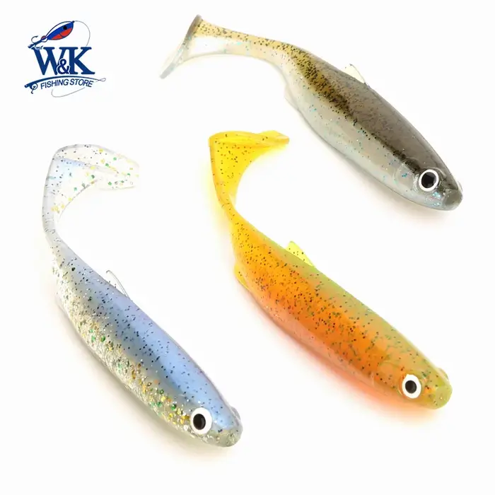 Leurre flottant souple avec queue de pagaie, appât Élidéal pour la pêche au brochet ou au sandre, 10