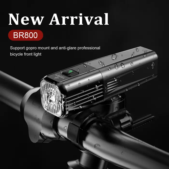 TOWILD – phare de vélo 800 lumens, torche anti-éblouissement, charge USB, équipement de cyclisme, BR