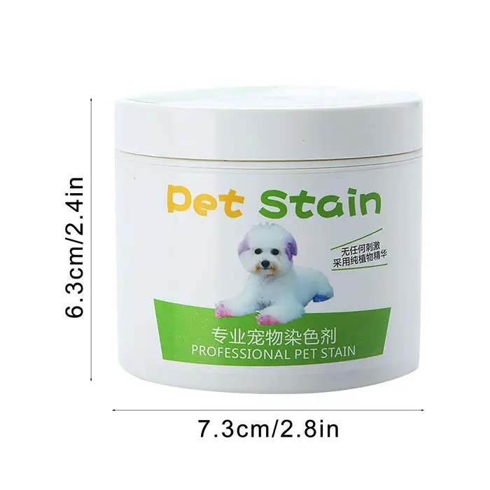 Crème pour teinter les poils d'animaux de compagnie pour chiens et chats, naturelle et sûre, élégante pour occasions spéciales et cadeaux de fête