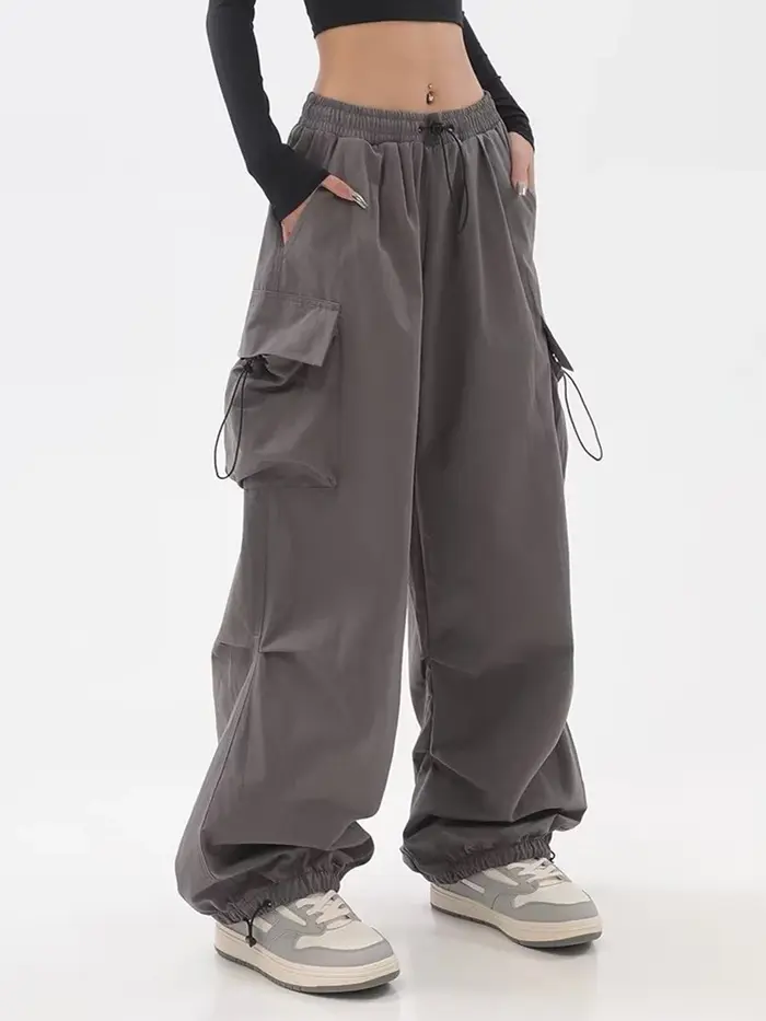 Zoki – pantalon Cargo pour femmes, style rétro américain, Streetwear, Hip Hop, mode d'été, Bf Haraju