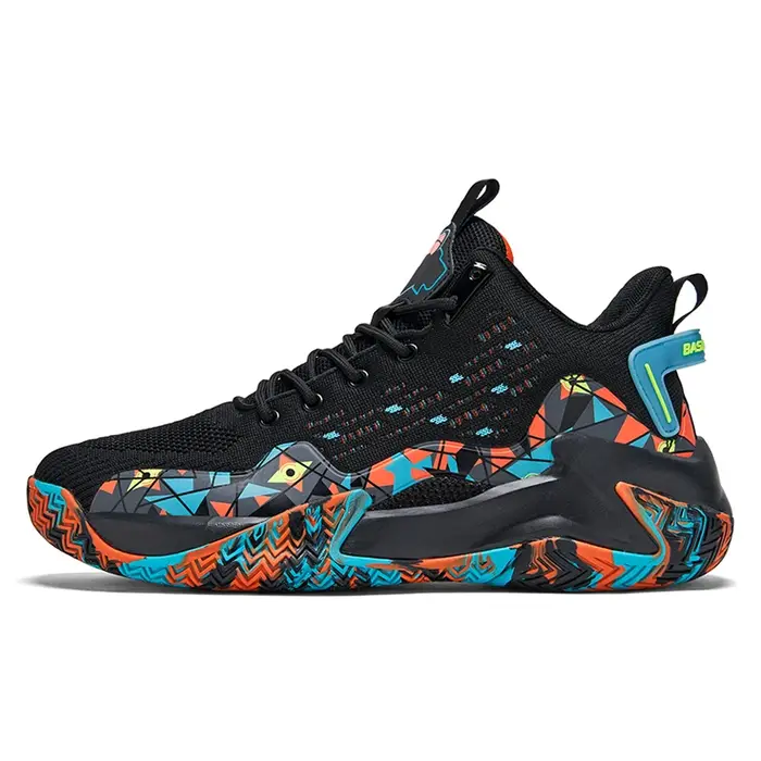 Chaussures de basket-ball montantes pour hommes, baskets en maille respirante, confortables, grande 