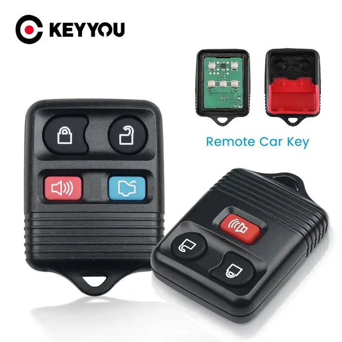 KEYYOU – clé télécommande de voiture à 4 boutons, entrée sans clé, 315/433Mhz, pour Ford Focus Musta