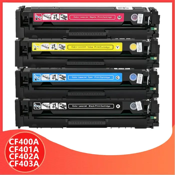 Cartouche de toner compatible CF400A CF400 CF401A 402 403A 201A pour HP Color LaserJet Pro M252dn M2
