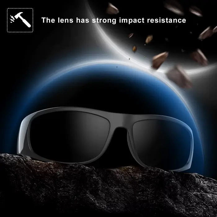 Lunettes de soleil foncées pour hommes, lunettes de soleil enveloppantes pour grandes têtes, lunette