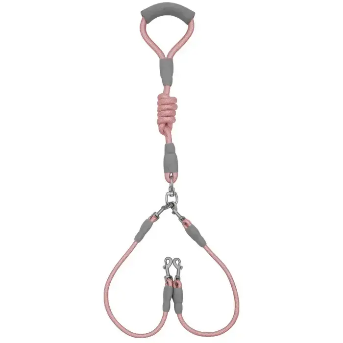 Laisse de promenade pour chien, laisse double pour chien de taille moyenne, laisse double pour deux 