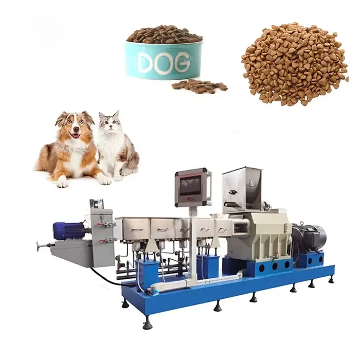 Ligne de production de machines pour aliments secs soufflés pour animaux de compagnie (chiens, chats