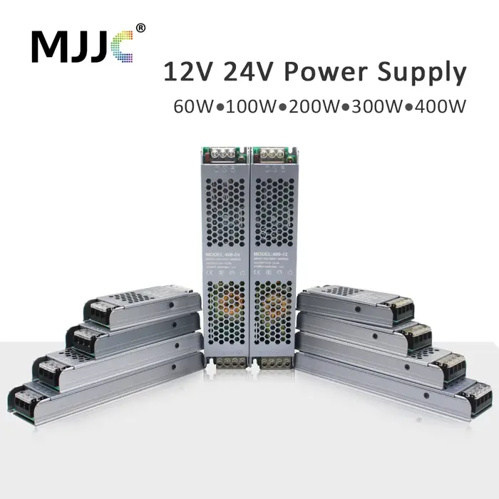 Alimentation électrique DC 24V 12V, transformateur d'éclairage, convertisseur AC 220V 230V 60W 100W 