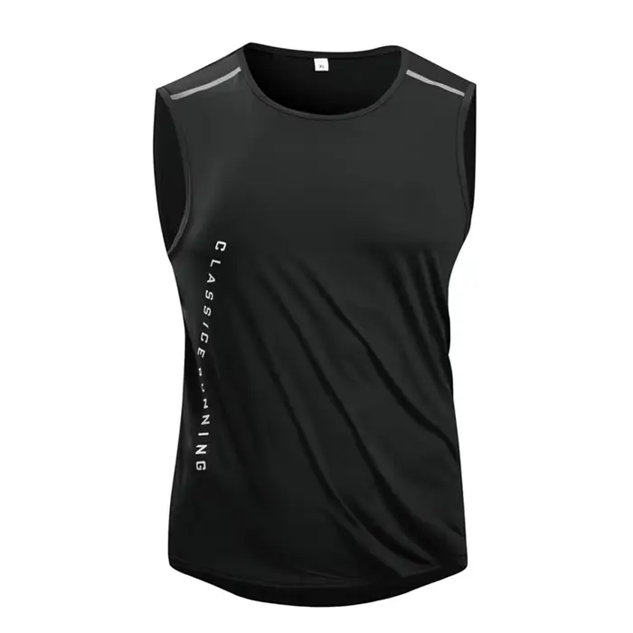 CHRLCK gilet de course pour hommes séchage rapide débardeur de gymnastique hommes Fitness chemise sa