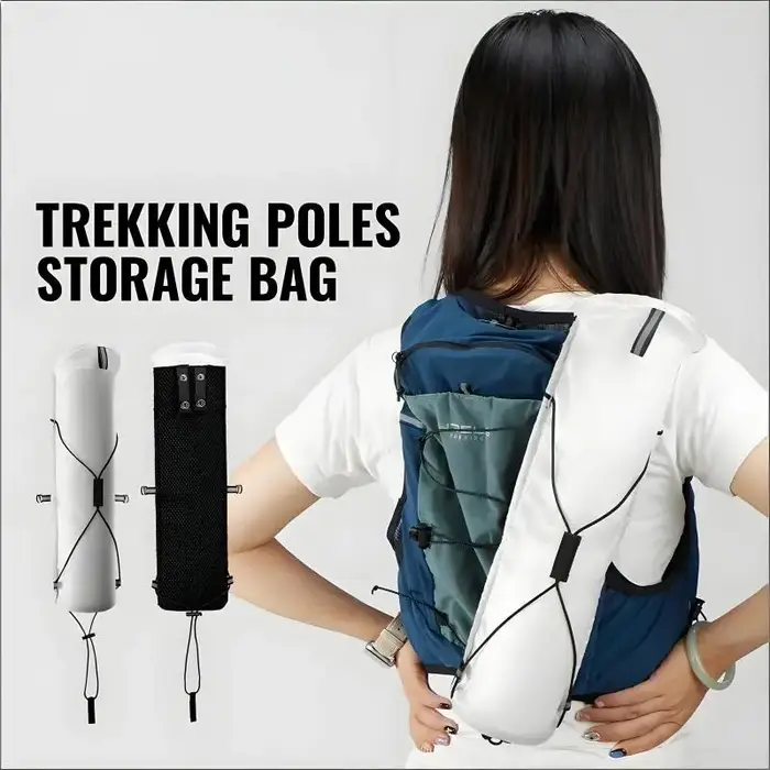 Sac de transport léger et imperméable pour bâtons de trekking, sac de rangement portable pour bâtons de randonnée, adapté aux gilets, sacs à dos et sacs pour cannes de marche