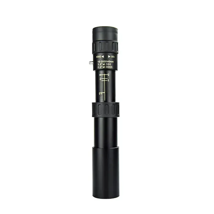 Télescope monoculaire 10-300x40 HD portable support smartphone pour camping chasse ornithologie